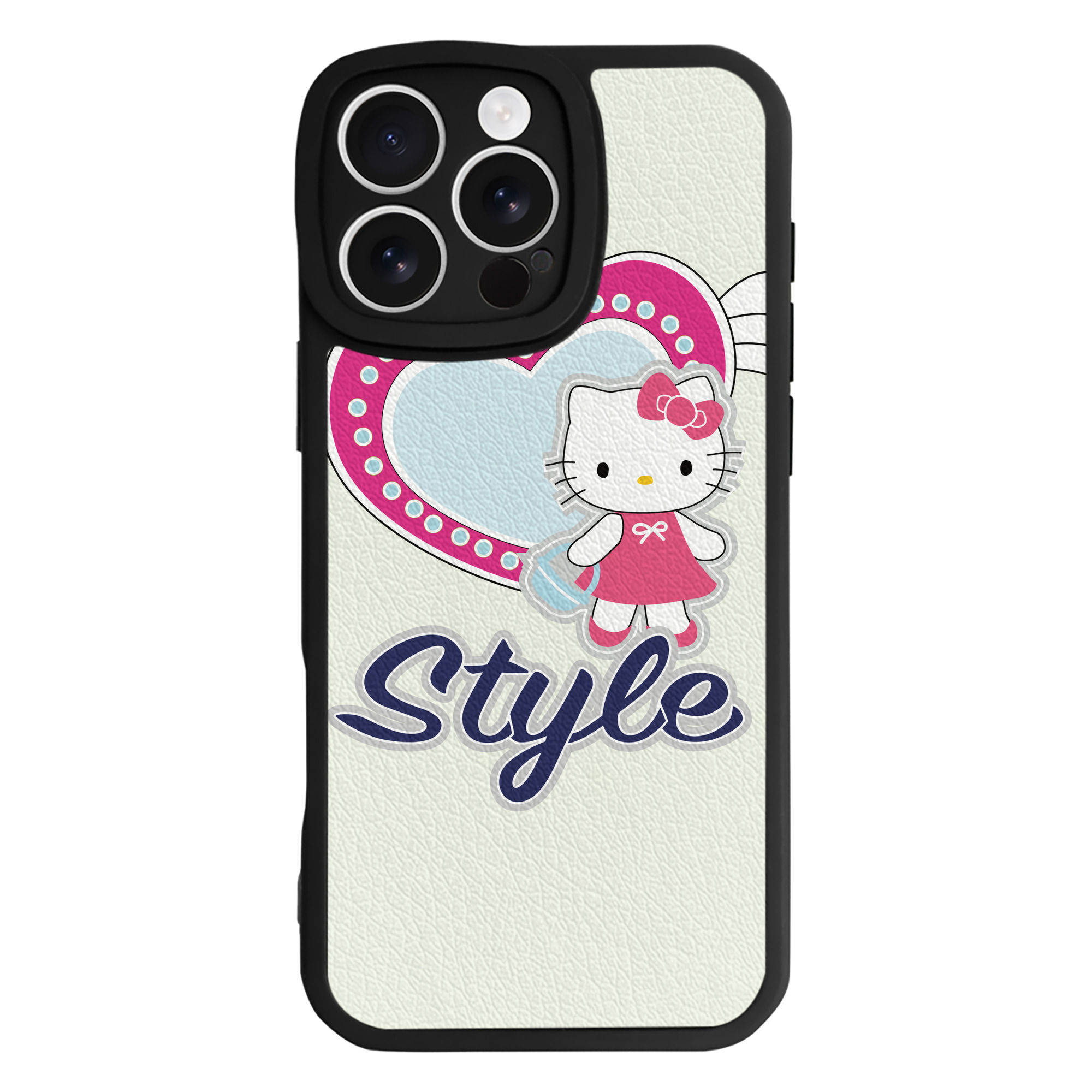 （画像用） Hello Kitty ハローキティ 【iPhone 16シリーズ対応】シリコンスマホケース（レザー調） 材質：シリコン